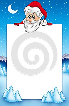 Frame with lurking Santa Claus 1