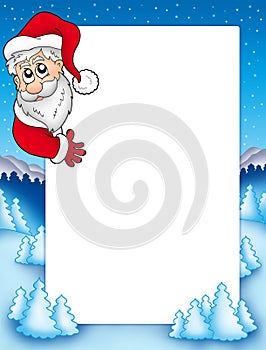 Frame with lurking Santa Claus 2