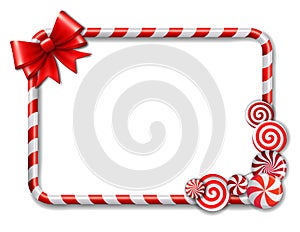 Frame made of candy cane