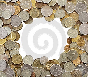 Frame made from coins