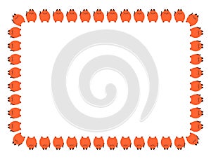 Frame made from cute fat cats - cdr format