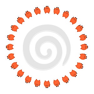 Frame made from cute fat cats - cdr format