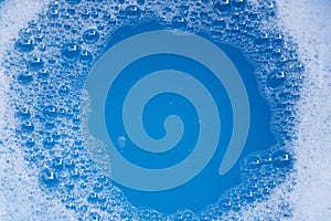 Frame made of detergent foam bubble