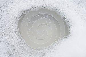 Frame made of detergent foam bubble.