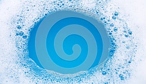 Frame made of detergent foam bubble.