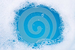 Frame made of detergent foam bubble.