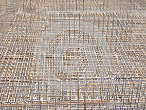 Frame made of iron reinforcement for pouring concrete