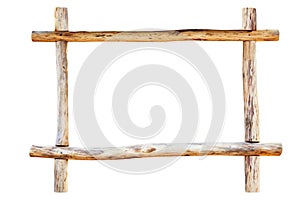 The frame made from oak logs