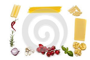 Frame made out of pasta