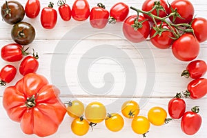 Frame made of tomatoes