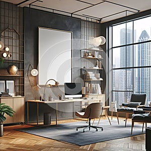 Frame Mockup Enhancing Living Room Appeal Generative ai for illustrations