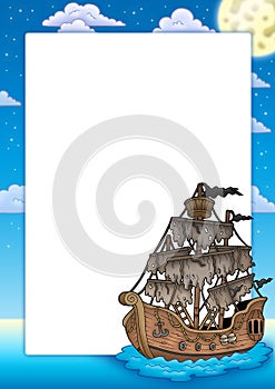 Frame with mysterious ship