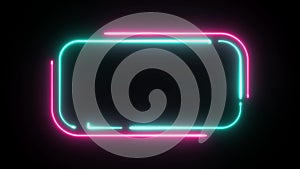 frame neon commercial advertising background neon frame background animation