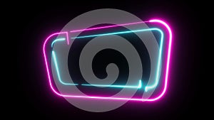 frame neon commercial advertising background neon frame background animation