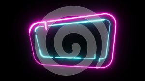 frame neon commercial advertising background neon frame background animation