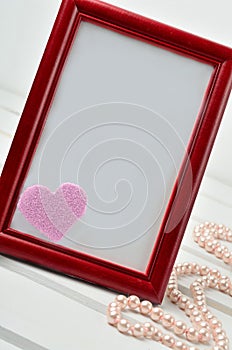 Frame photo with heart shape