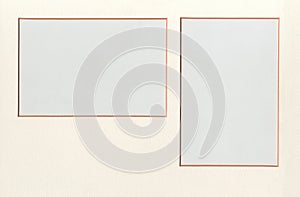 Frame for photo or text from cardboard mat with bevel cut