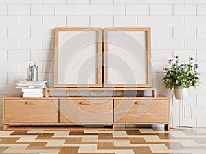 Frame foto and realistic wood textures photo