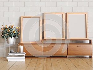 Frame foto and realistic wood textures photo