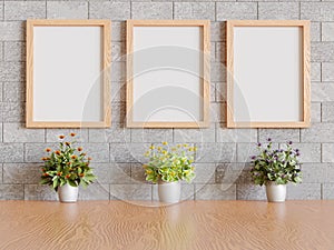 Frame foto and realistic wood textures photo