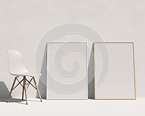 Realistic frame photo and a beautiful light photo