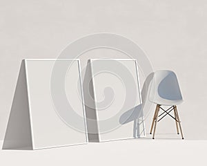 Realistic frame photo and a beautiful light photo