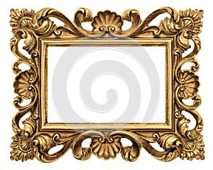 Frame picture, photo, image. Vintage golden baroque object