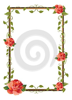 Frame for picture with rose