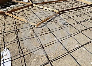 Frame for pouring concrete background