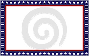 American abstract flag symbols patriotic border frame .