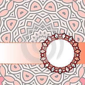 Frame red mandala