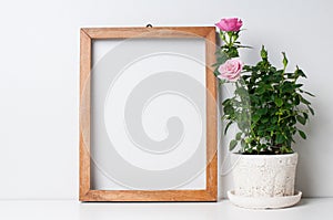 Frame and rose