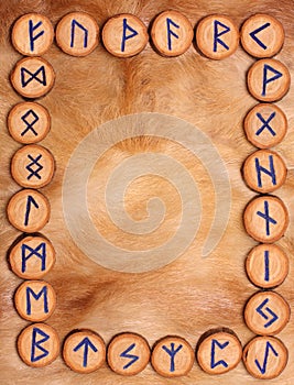 Frame of runes photo