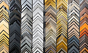 Frame samples in framing shop photo