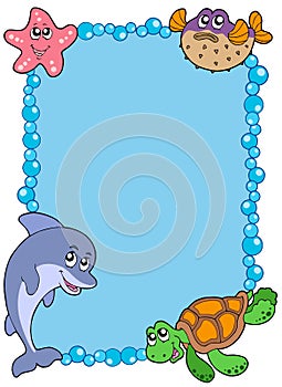 Frame with sea animals 1