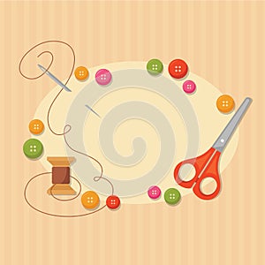 Sewing items in vector