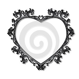 Frame in the shape of heart for picture or photo