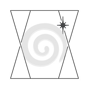 Frame simple y2k geometry design