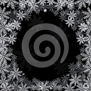 Frame with snowfakes