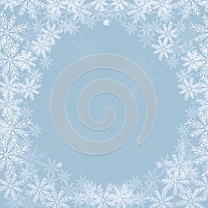 Frame with snowfakes