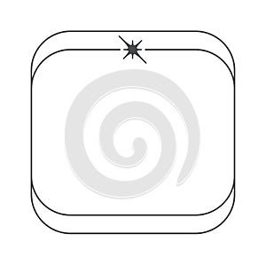 Frame with star sparkle decoration