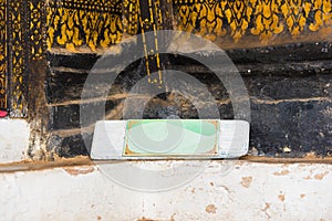 A frame for the text at the entrance to the temple in Louangphabang, Laos. Copy space for text.