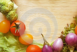 Frame of vegetables and fruits/harvest/autumn.