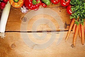 Frame of vegetables photo