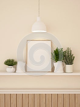 Frame and wall decration for artwork or gallery- 3D rendering