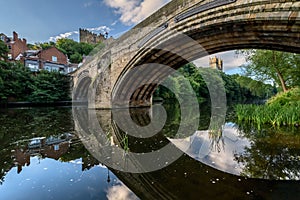 Frame Wellgate Bridge River Wea. Durham, England UK photo
