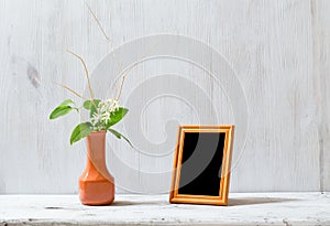 Frame on white table