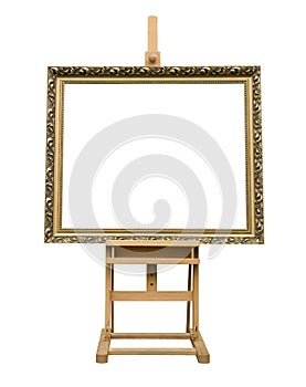 Frame on wooden easel