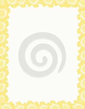 Frame from yellow flowers.