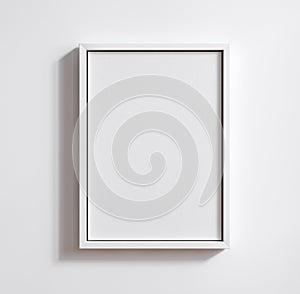 Framed floated canvas mockup close up